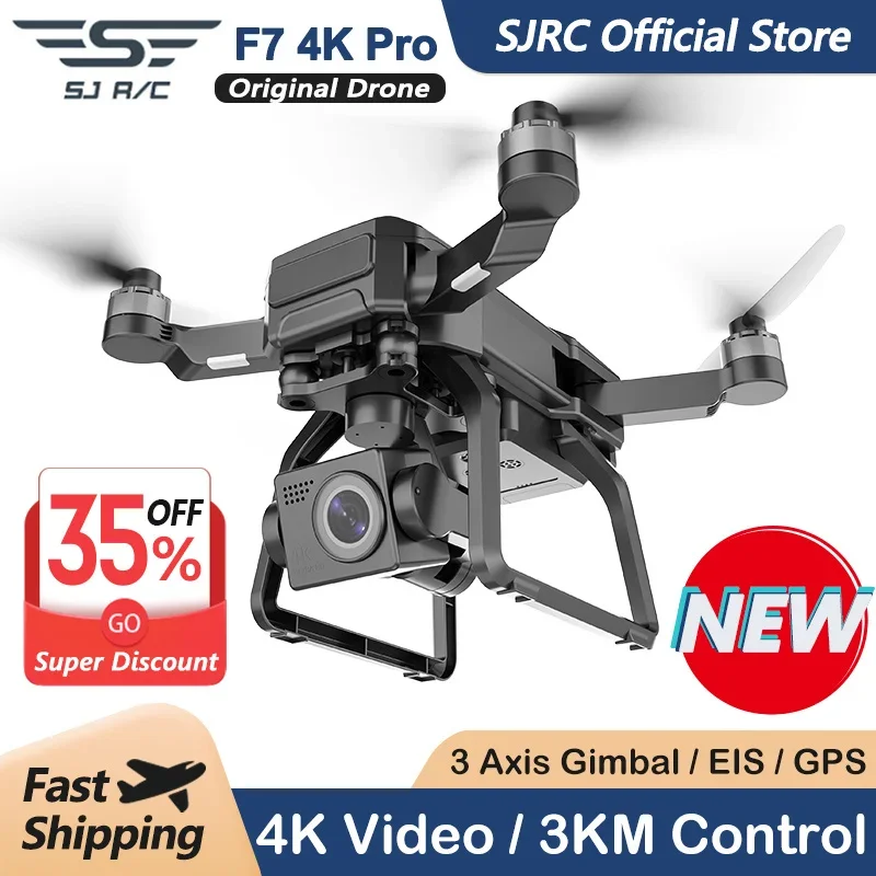 SJRC F7 4K PRO Camera Drone GP - Drone Gimbal ulasan dan harga